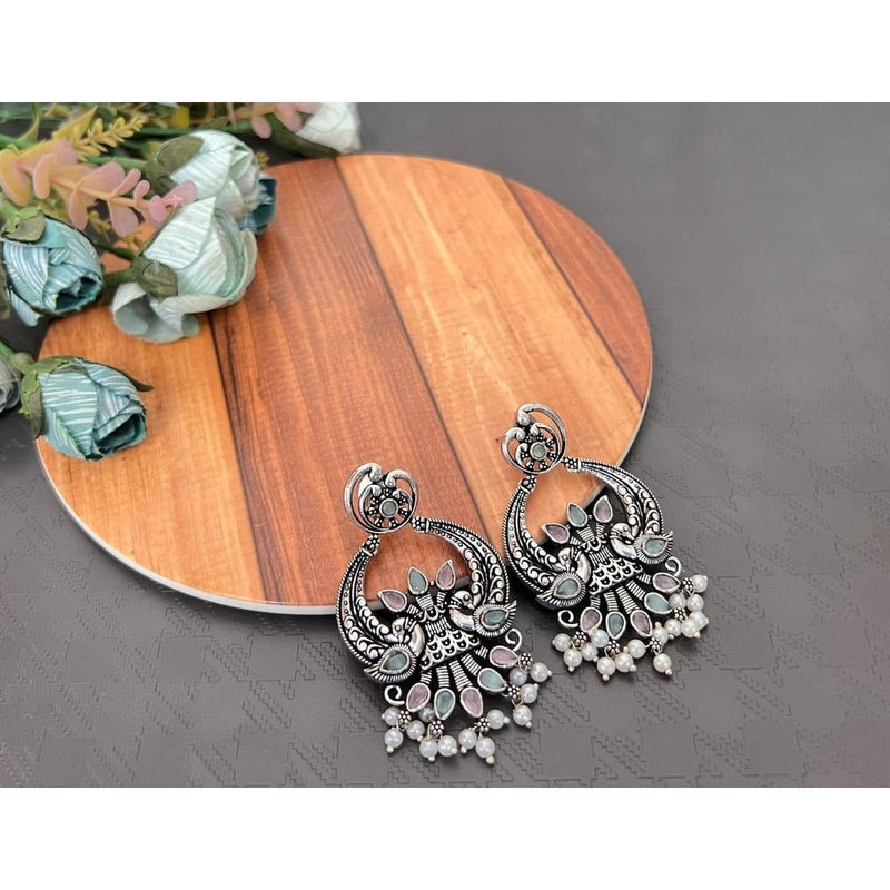 Akruti Collection Oxidised Plated Dangler Earrings