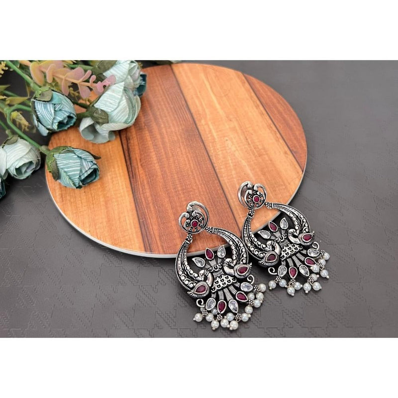 Akruti Collection Oxidised Plated Dangler Earrings