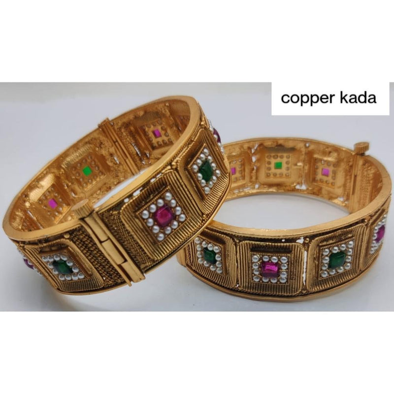 Akruti Collection Gold Plated Openable Kada