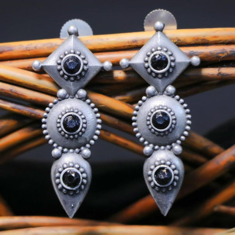 Akruti Collection Oxidised Plated Dangler Earrings