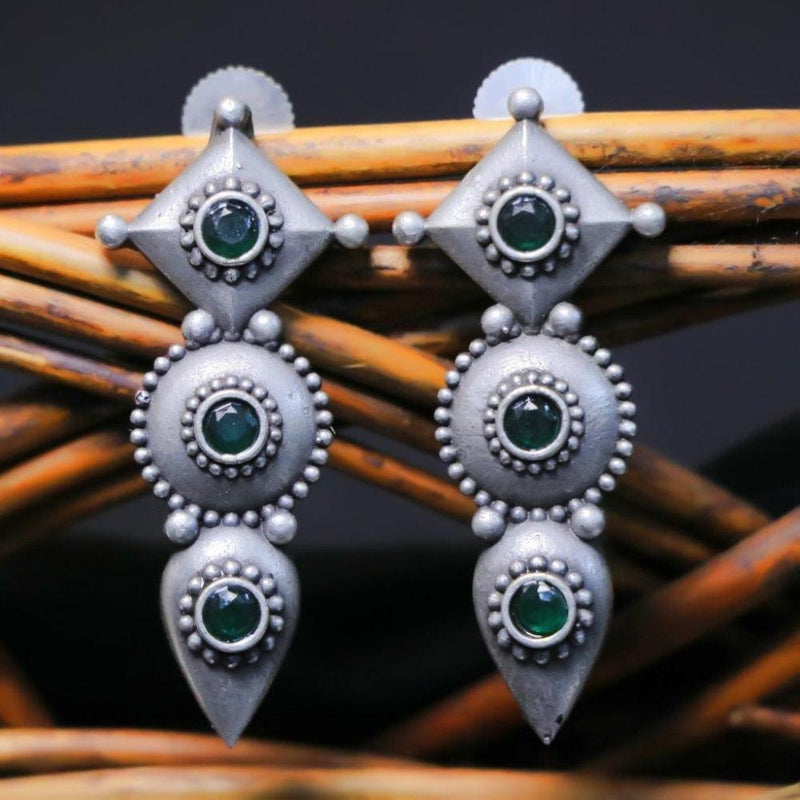 Akruti Collection Oxidised Plated Dangler Earrings