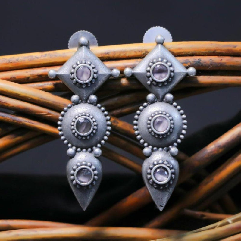 Akruti Collection Oxidised Plated Dangler Earrings