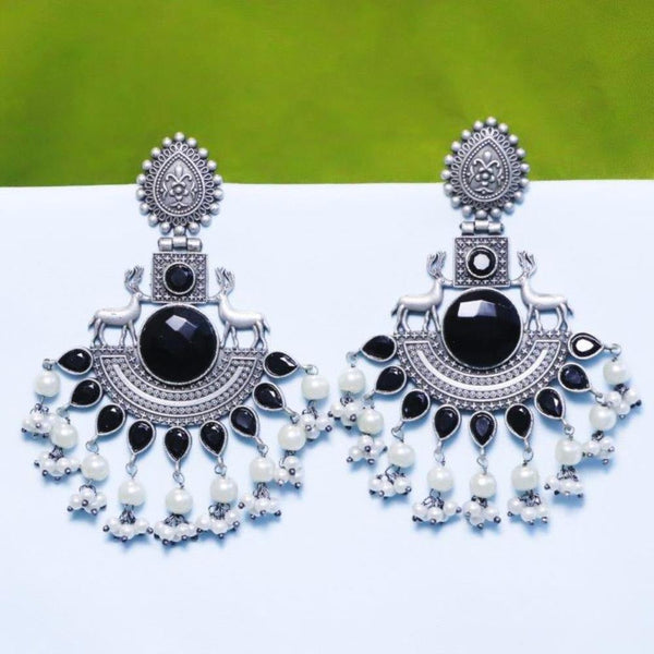 Aggregate 237+ black oxidised earrings