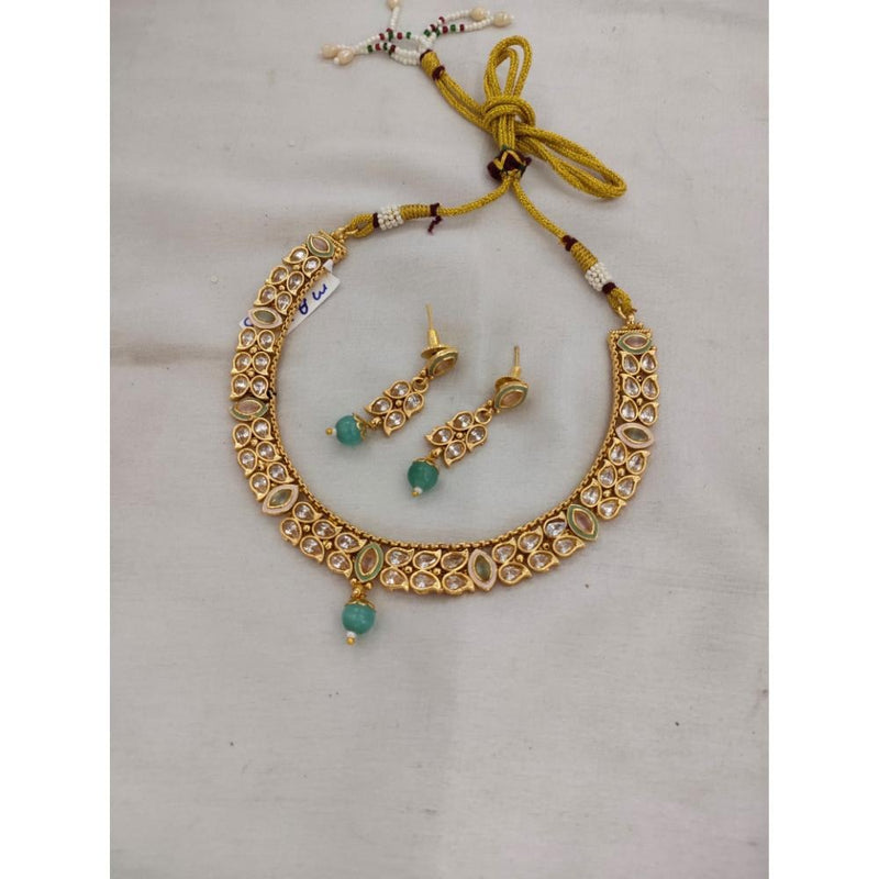 Akruti Collection Gold Plated Crystal Stone Necklace Set