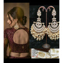 Akruti Collection Kundan And Pearl Dangler Earrings