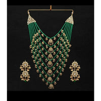 Akruti Collection Gold Plated Kundan And Pearl Long Necklace Set