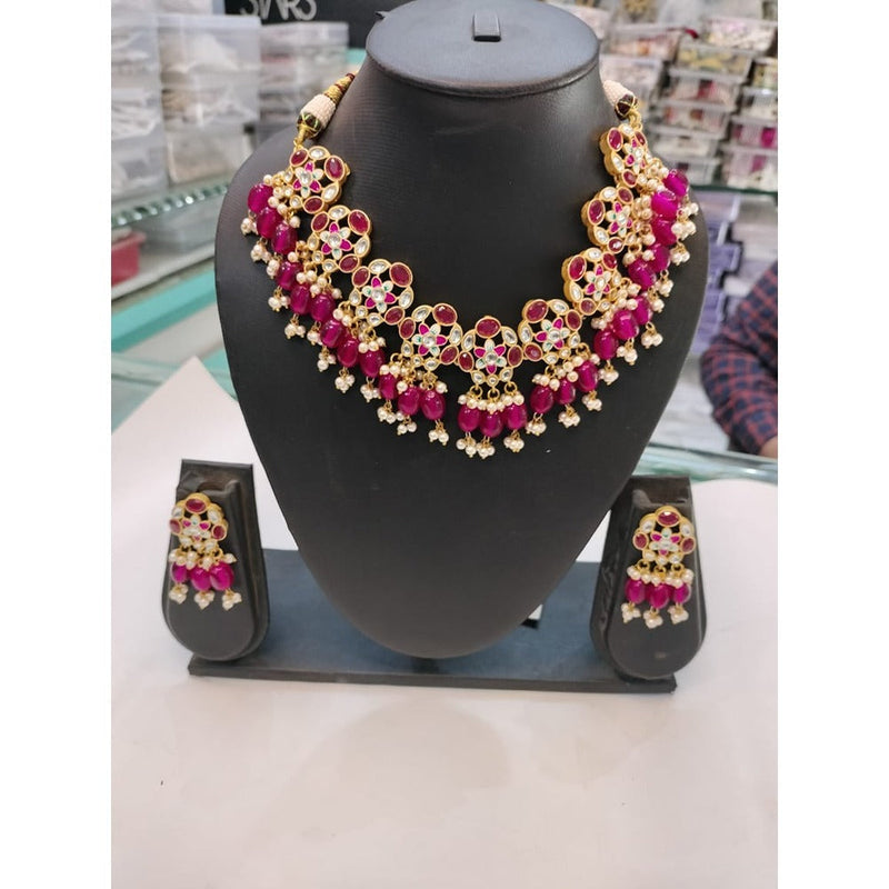 Akruti Collection Gold Plated Necklace Set