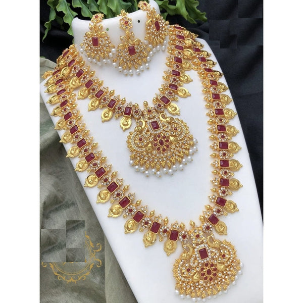 Akruti Collection Gold Plated Necklace Set