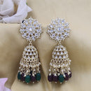 Akruti Collection Gold Plated Kundan Jhumki Earrings