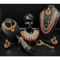 Akruti Collection Gold Plated Kundan Bridal Set