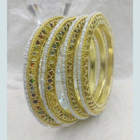 Star Bangles  Gold Plated Pearl Bangle Set