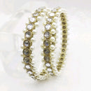 Star Bangles  Gold Plated Pearl Bangle Set
