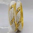 Star Bangles  Gold Plated Pearl Bangle Set