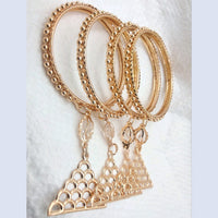 Star Bangles Rose Gold Plated Bangle Set