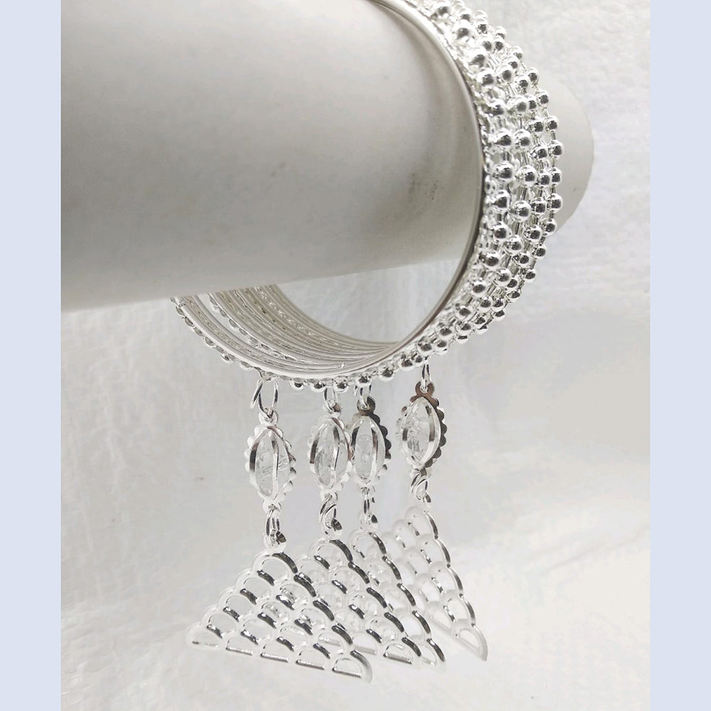 Star Bangles Silver Plated Bangle Set