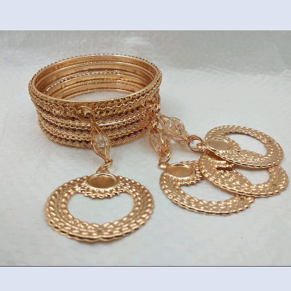 Star Bangles Rose Gold Plated Bangle Set