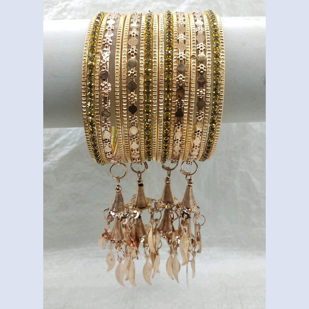 Star Bangles Rose Gold Plated Bangle Set