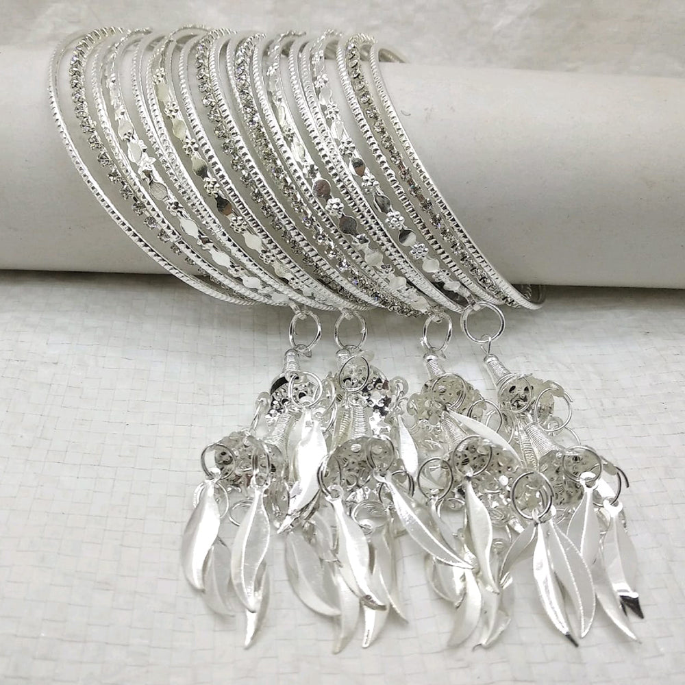 Star Bangles Silver Plated Bangle Set