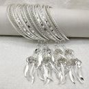 Star Bangles Silver Plated Bangle Set
