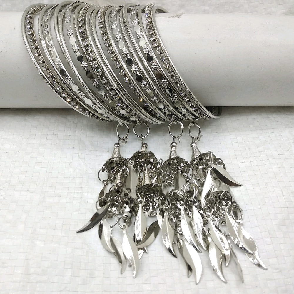 Star Bangles Oxidised Plated Bangle Set