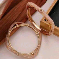 Star Bangles Rose Gold Plated Bangle Set