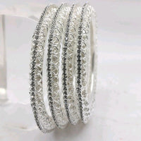 Star Bangles Silver Plated Bangle Set