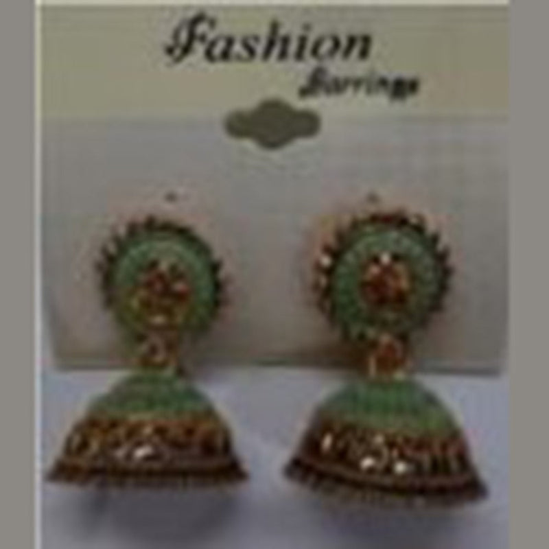 Infinity Jewels Gold Plated Jhumki Earrings