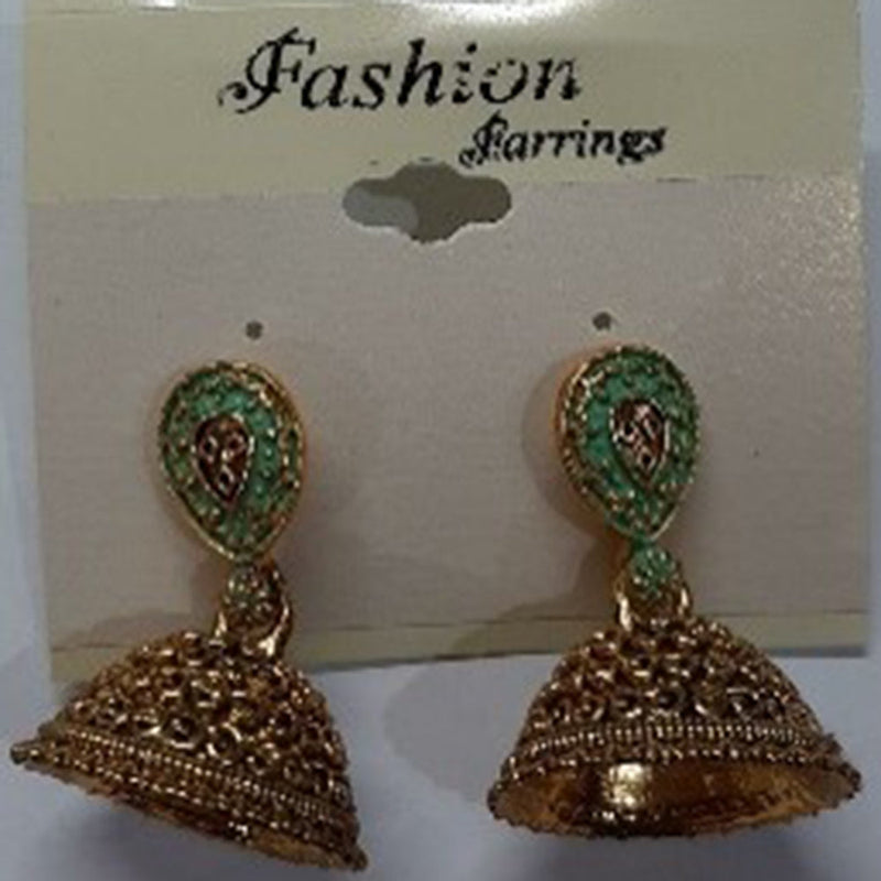 Infinity Jewels Gold Plated Jhumki Earrings