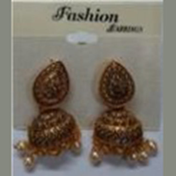 Infinity Jewels Gold Plated Jhumki Earrings