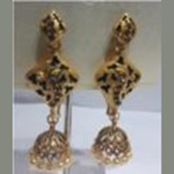 Infinity Jewels Gold Plated Jhumki Earrings