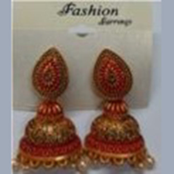 Infinity Jewels Gold Plated Jhumki Earrings