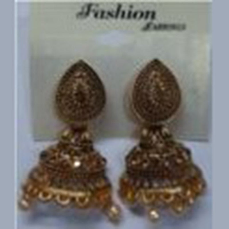 Infinity Jewels Gold Plated Jhumki Earrings