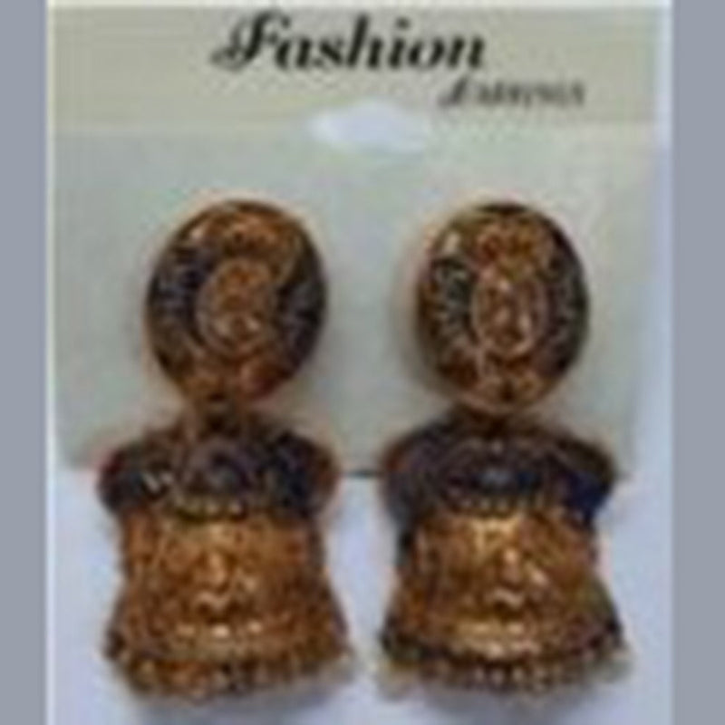 Infinity Jewels Gold Plated Jhumki Earrings