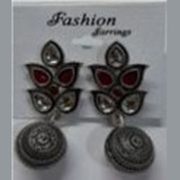 Infinity Jewels Oxidised Plated Dangler Earrings