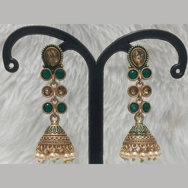 Infinity Jewels Gold Plated Jhumki Earrings