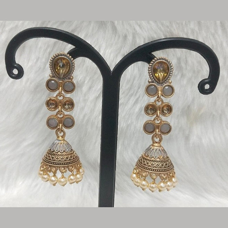 Infinity Jewels Gold Plated Jhumki Earrings