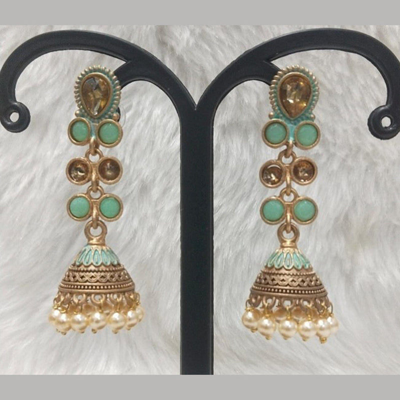 Infinity Jewels Gold Plated Jhumki Earrings