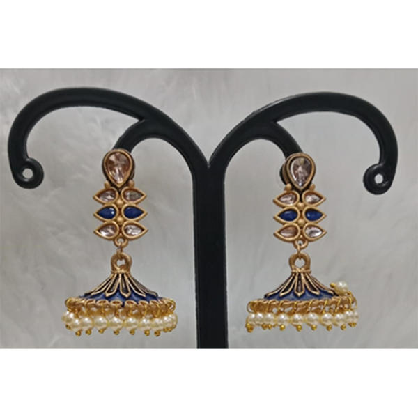 Infinity Jewels Gold Plated Jhumki Earrings