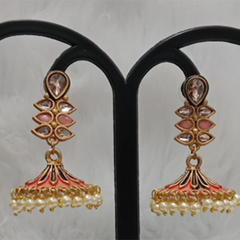 Infinity Jewels Gold Plated Jhumki Earrings