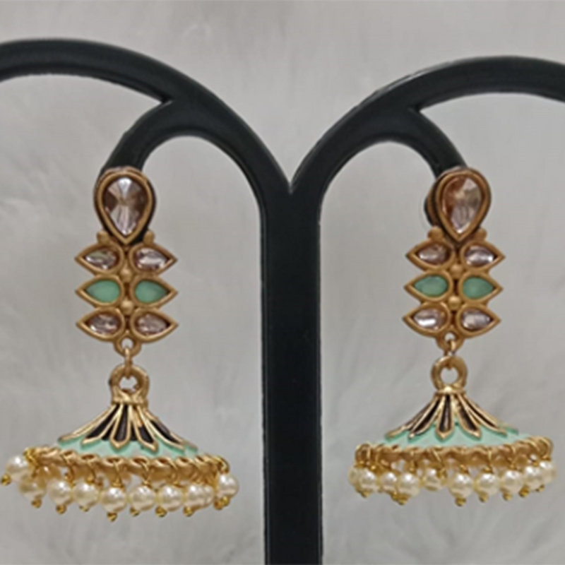 Infinity Jewels Gold Plated Jhumki Earrings