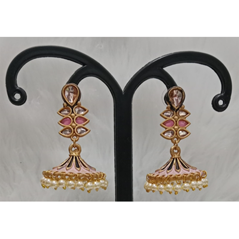 Infinity Jewels Gold Plated Jhumki Earrings