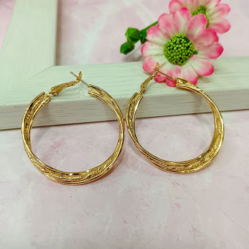 Infinity Jewels Gold Plated Hypoallergenic Nickel Free Hoop Earrings