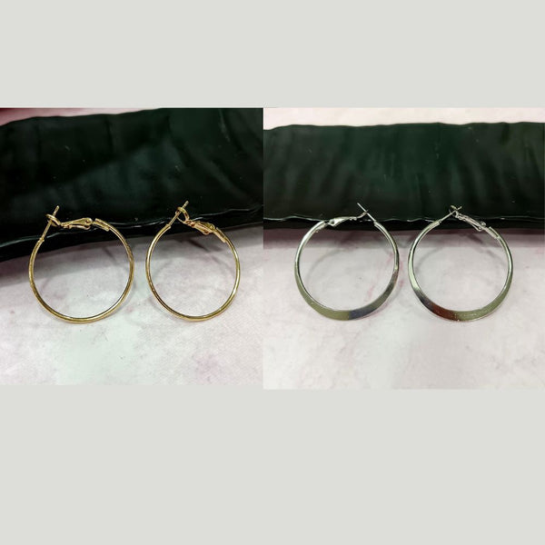 Infinity Jewels Gold Plated Hypoallergenic Nickel Free Hoop Earrings Combo