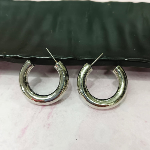 Infinity Jewels Silver Plated Hypoallergenic Nickel Free Hoop Earrings
