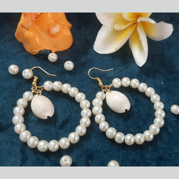 Shrijicreation Handmade Pearl & Shell Dangler Earrings