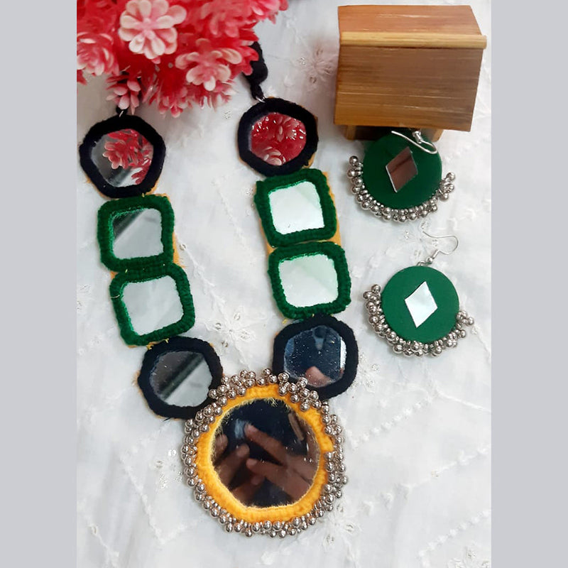 Shrijicreation Handmade Mirror Long Necklace Set