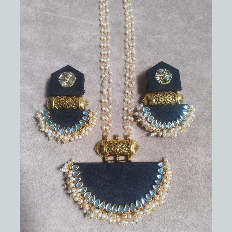 Shrijicreation Handmade Gold Plated Long Necklace Set