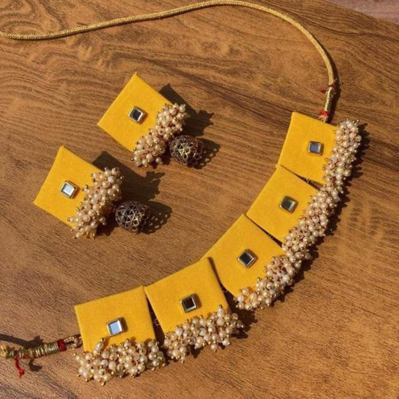 Shrijicreation Gold Plated Handmade Choker Necklace Set