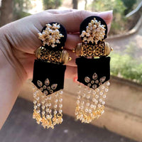 Shrijicreation Gold Plated Handmade Pearls Dangler Earring