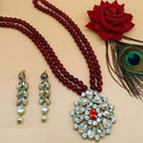 Palak Art Gold Plated Crystal Stone Necklace Set